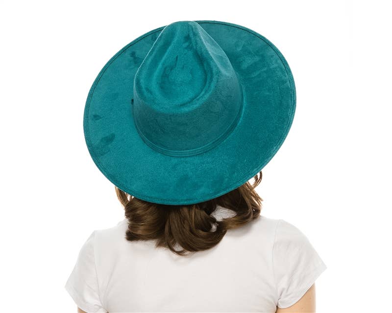 Stiff Brim Rancher Hat - Premium Vegan Suede - 12+ Colors!: Ivory