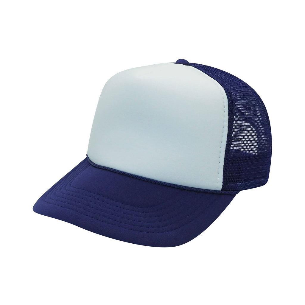 Nissun Classic Trucker Baseball Hats Caps Foam Mesh Blank Solid Two Tone Snapback: Maroon/White