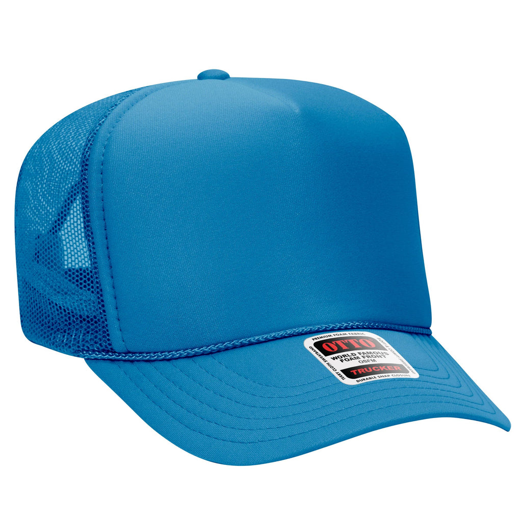 Otto 5-Panel High Crown Foam Trucker Hats, Mesh Back Cap - 39-165: Brn/Tan/Brn