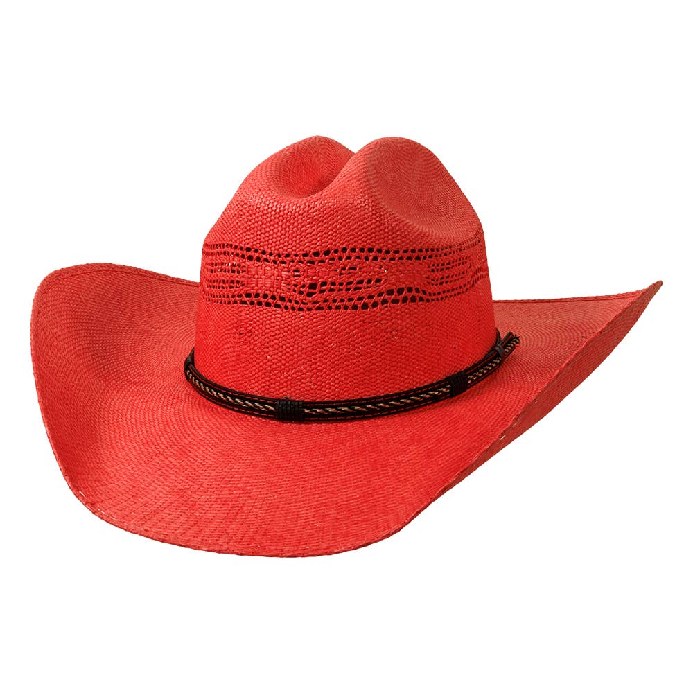 New Western Cowboy Straw Hat- Style American Maverick: Tan / MD
