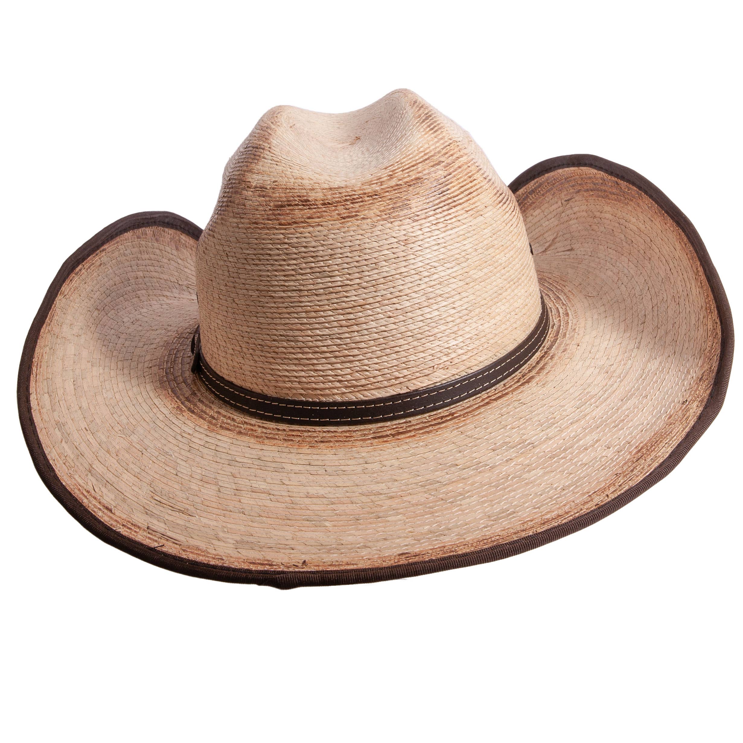 Mexican Palm Cowboy Hat - Style Lucas: Natural / LG