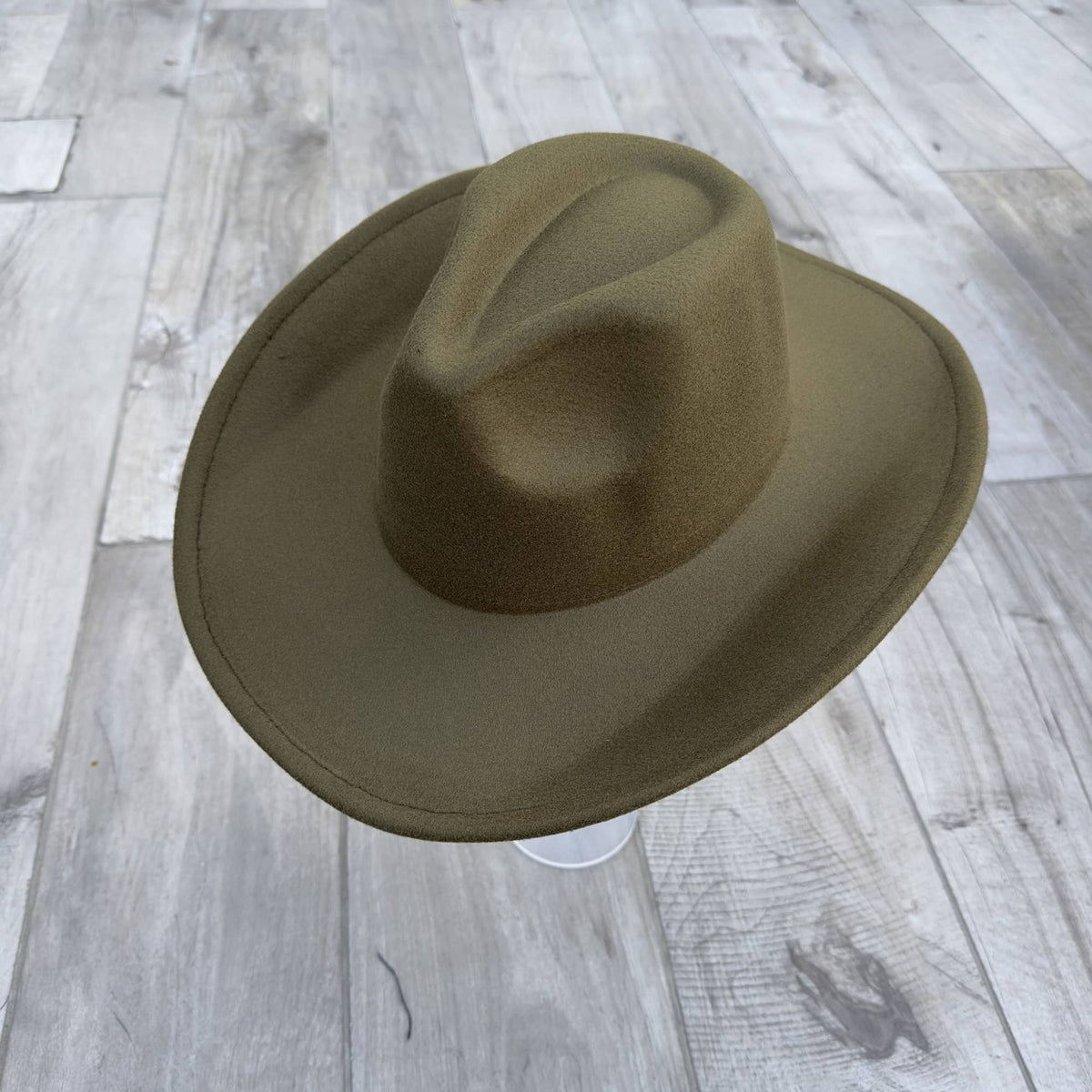 Vegan Felt Cattleman Cowboy Hat – Wide Brim Western Style: Rust