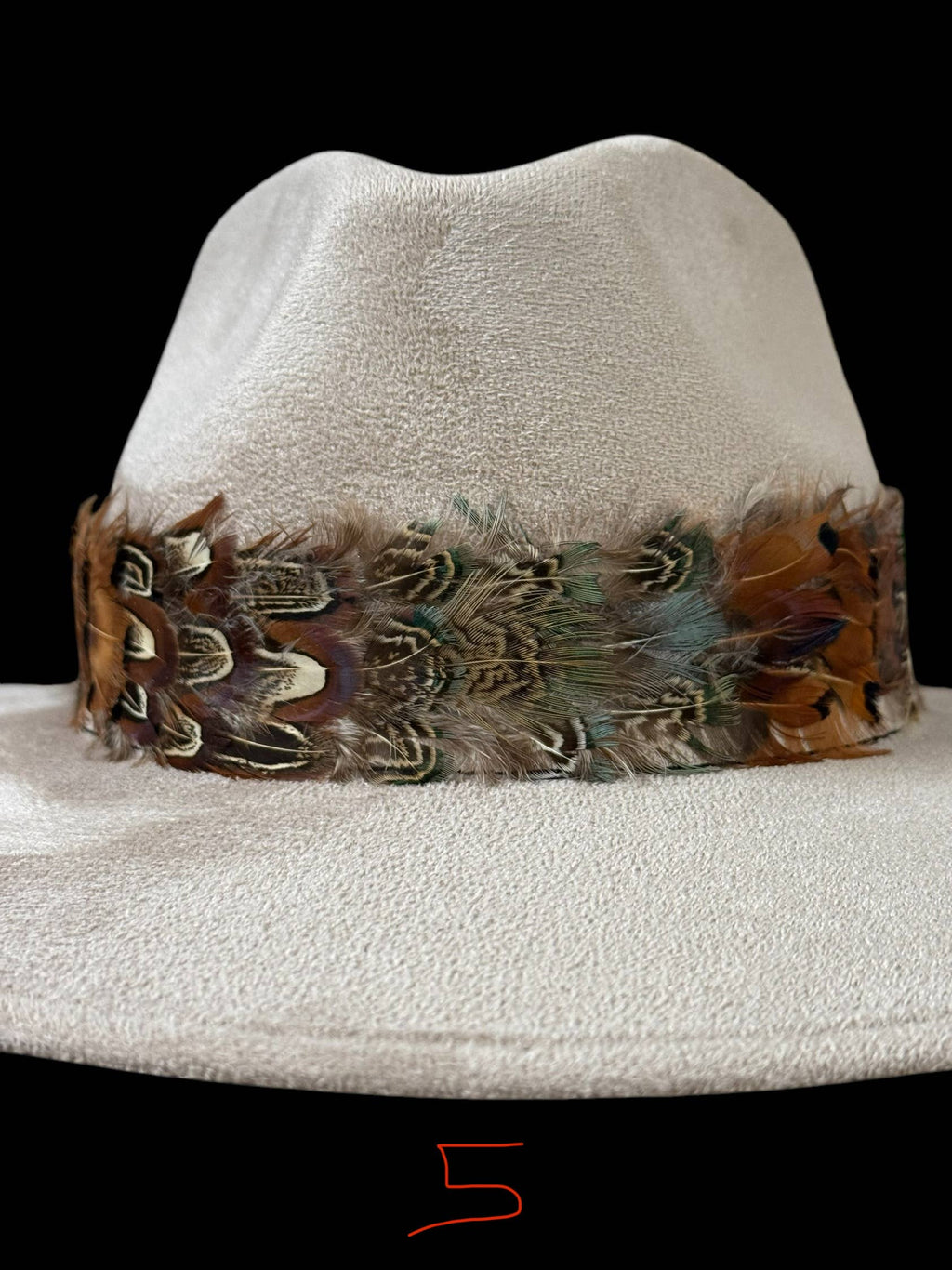 Feather hat band with strap: Feather #6