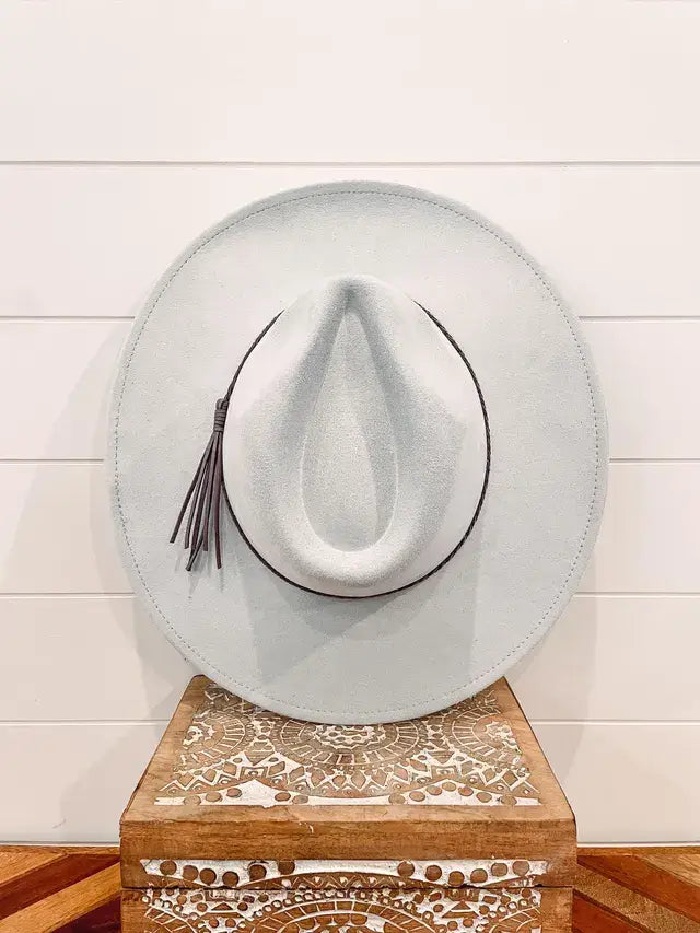 Blank Vegan Suede Hat: Beige