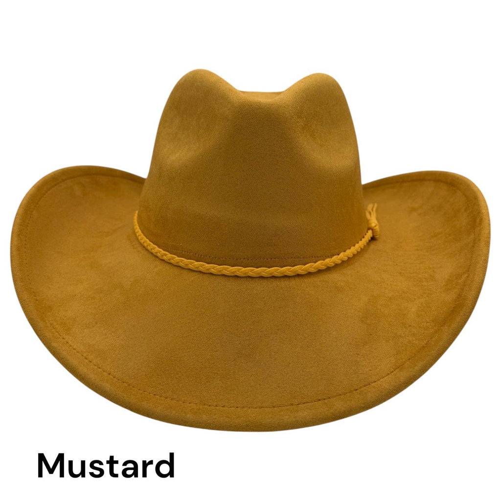 Cowboy Style Vegan Suede Hat for personalization: Dusty Rose