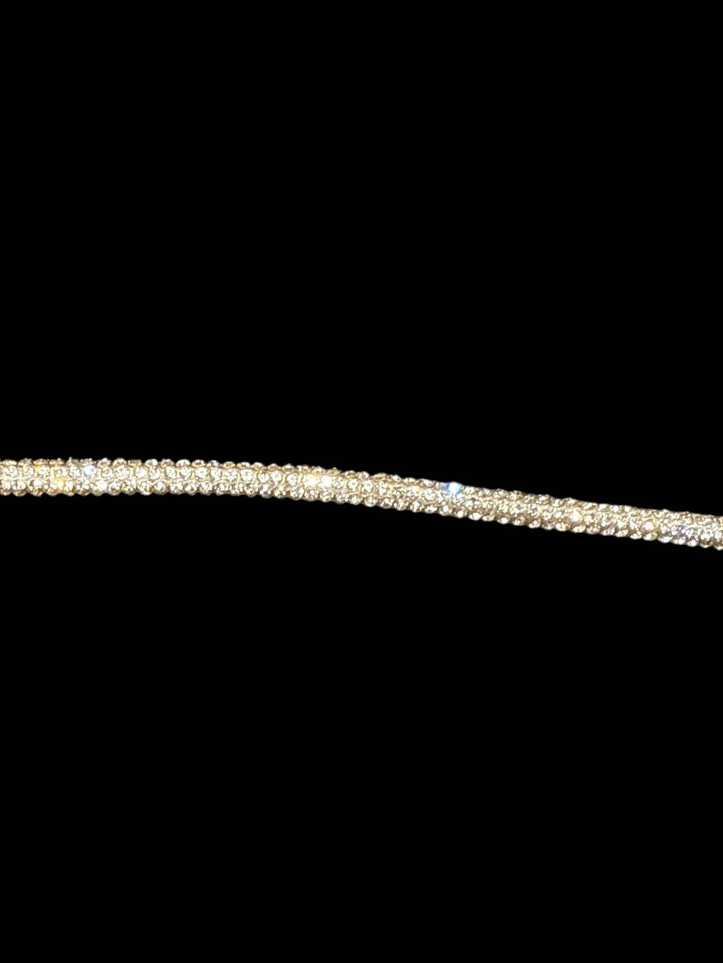Rhinestone  lace accessory for hats : Black