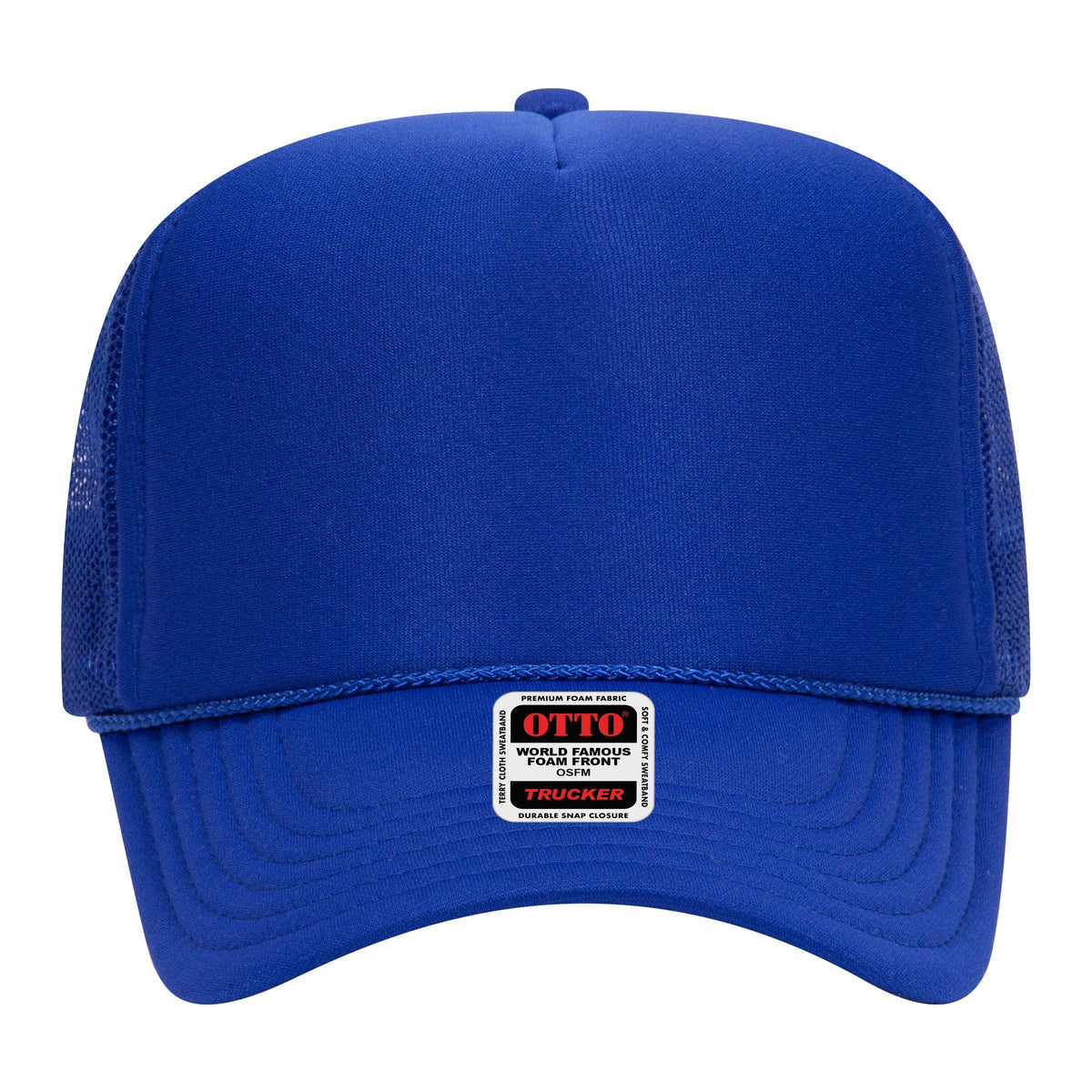 Otto 5-Panel High Crown Foam Trucker Hats, Mesh Back Cap - 39-165: N.Pnk/Wht/N.Pnk