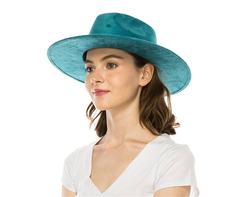 Stiff Brim Rancher Hat - Premium Vegan Suede - 12+ Colors!: Light Taupe