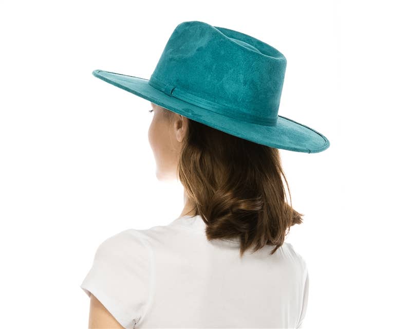 Stiff Brim Rancher Hat - Premium Vegan Suede - 12+ Colors!: Light Taupe