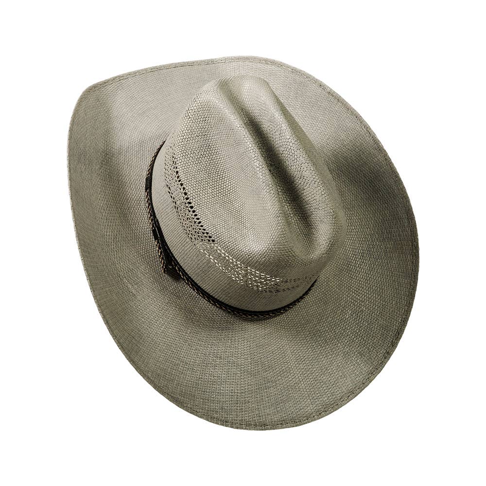 New Western Cowboy Straw Hat- Style American Maverick: Tan / MD
