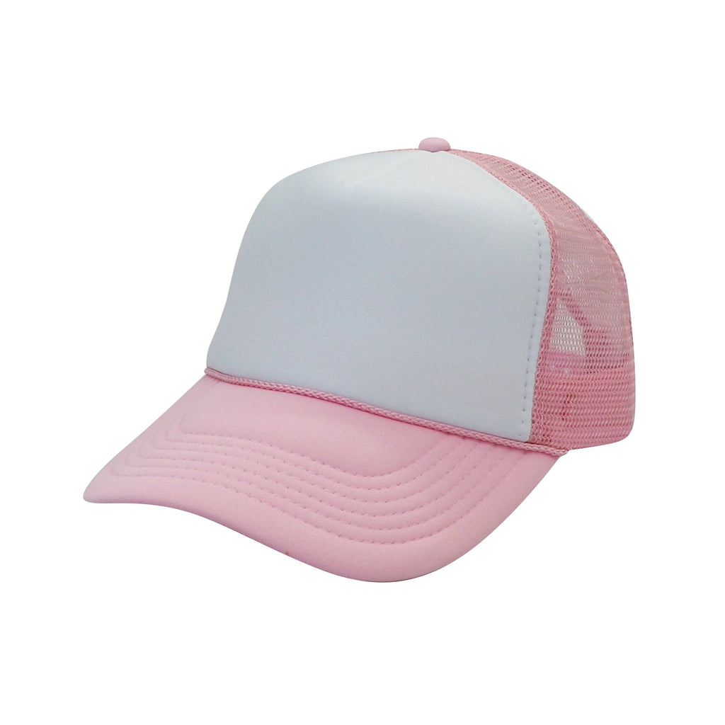 Nissun Classic Trucker Baseball Hats Caps Foam Mesh Blank Solid Two Tone Snapback: Maroon