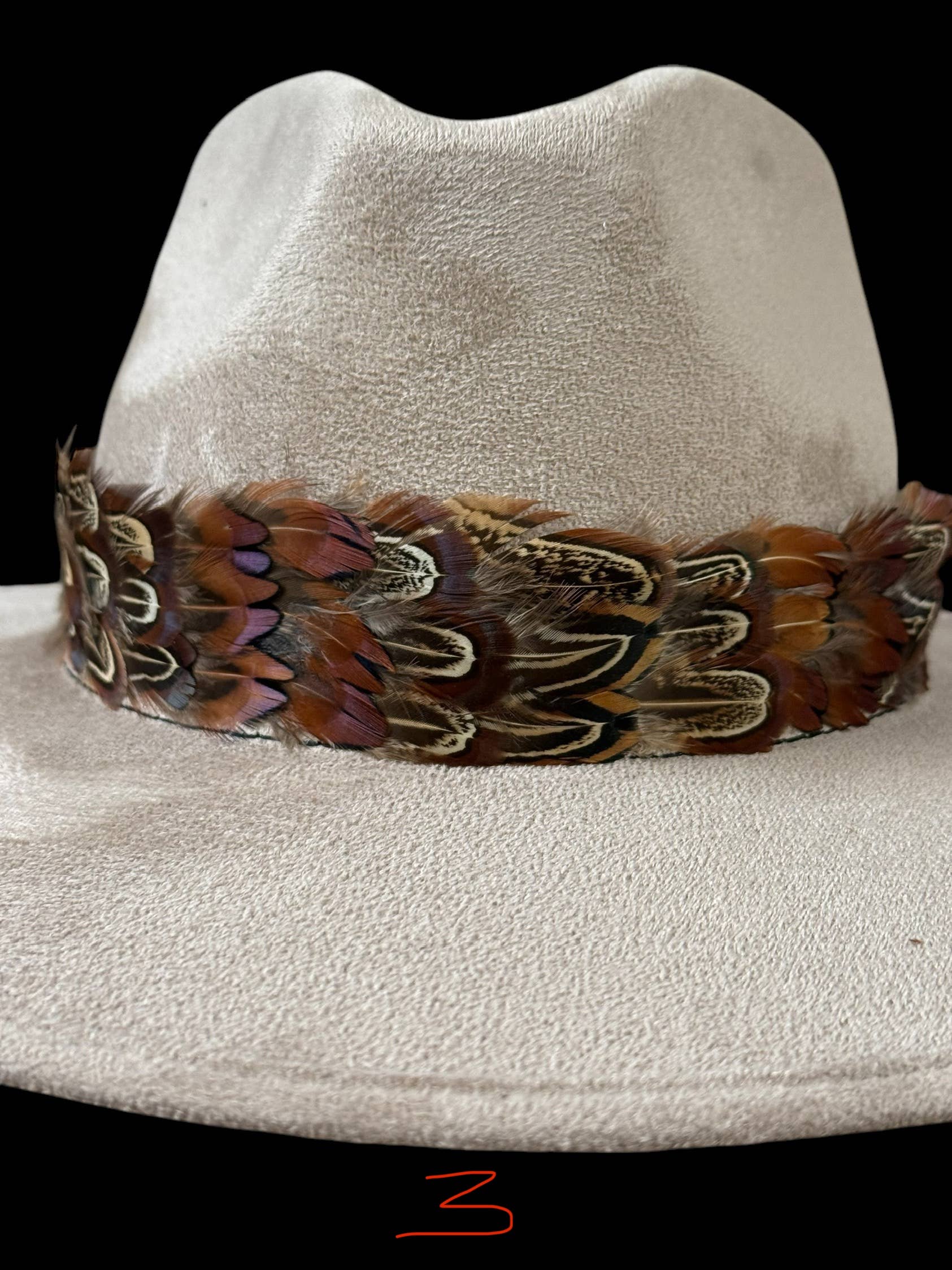 Feather hat band with strap: Feather #6
