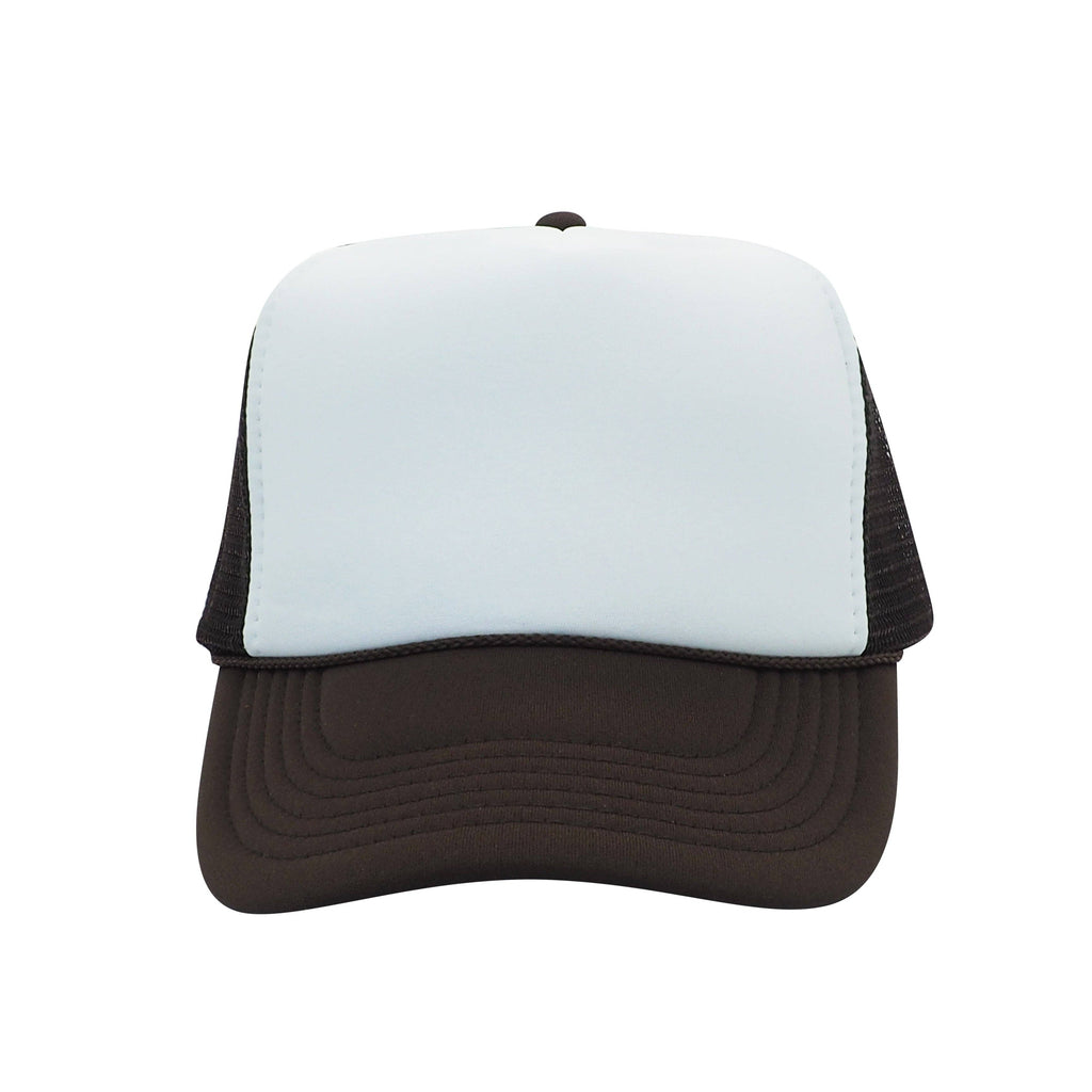 Nissun Classic Trucker Baseball Hats Caps Foam Mesh Blank Solid Two Tone Snapback: Maroon