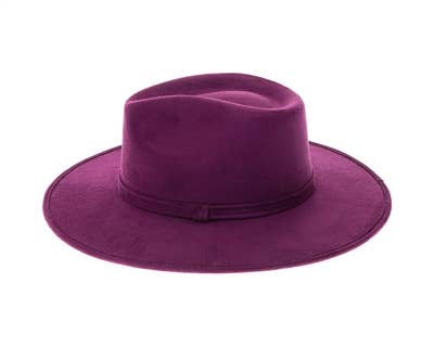 Stiff Brim Rancher Hat - Premium Vegan Suede - 12+ Colors!: Ivory