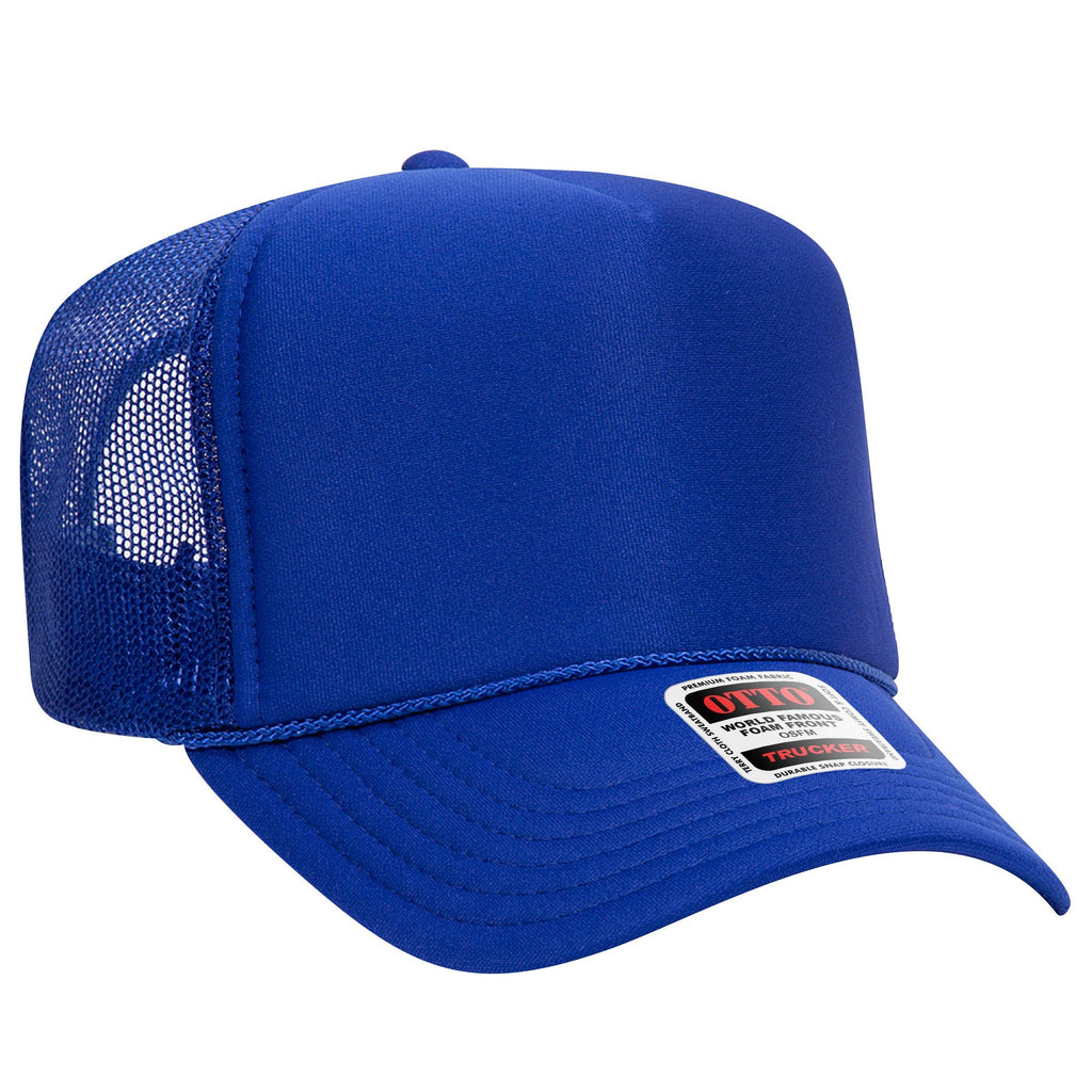 Otto 5-Panel High Crown Foam Trucker Hats, Mesh Back Cap - 39-165: Brn/Tan/Brn
