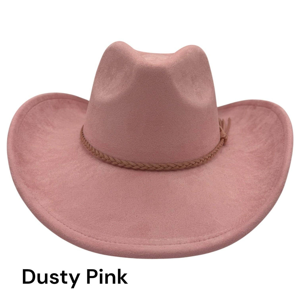Cowboy Style Vegan Suede Hat for personalization: Sandstone