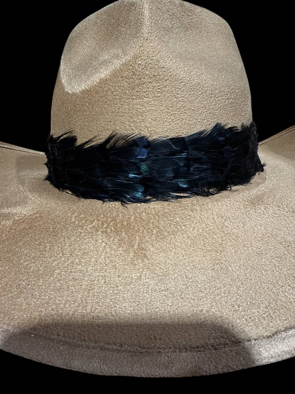 Feather hat band with strap: Feather #1