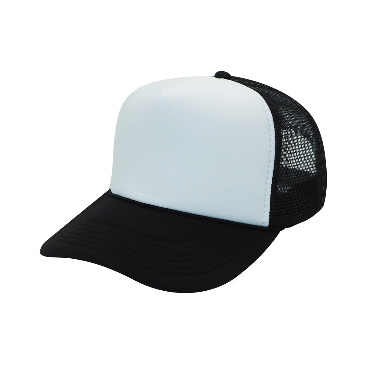 Nissun Classic Trucker Baseball Hats Caps Foam Mesh Blank Solid Two Tone Snapback: Maroon/White
