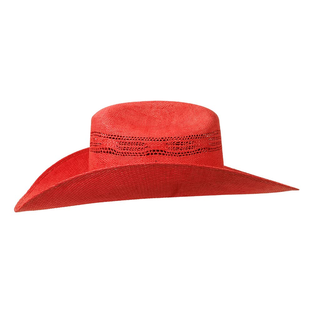 New Western Cowboy Straw Hat- Style American Maverick: Tan / MD
