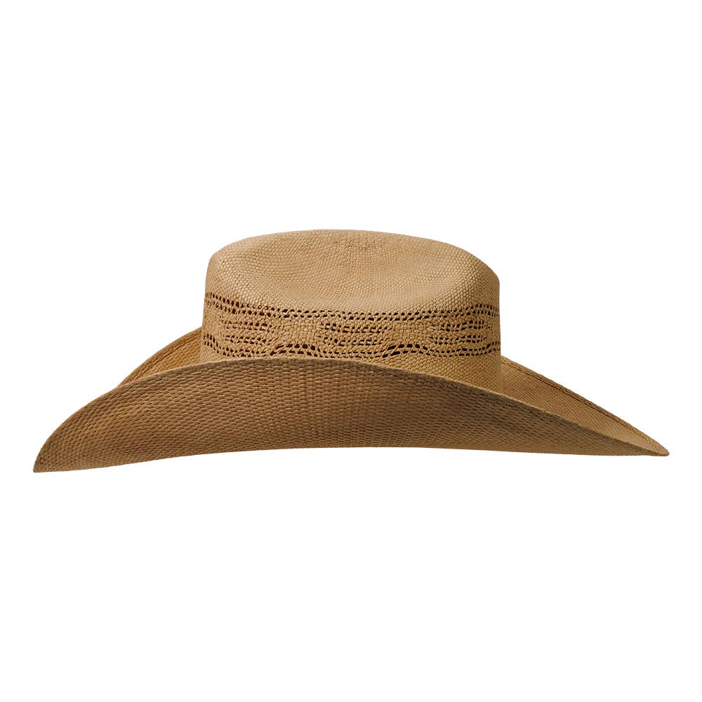 New Western Cowboy Straw Hat- Style American Maverick: Tan / LG