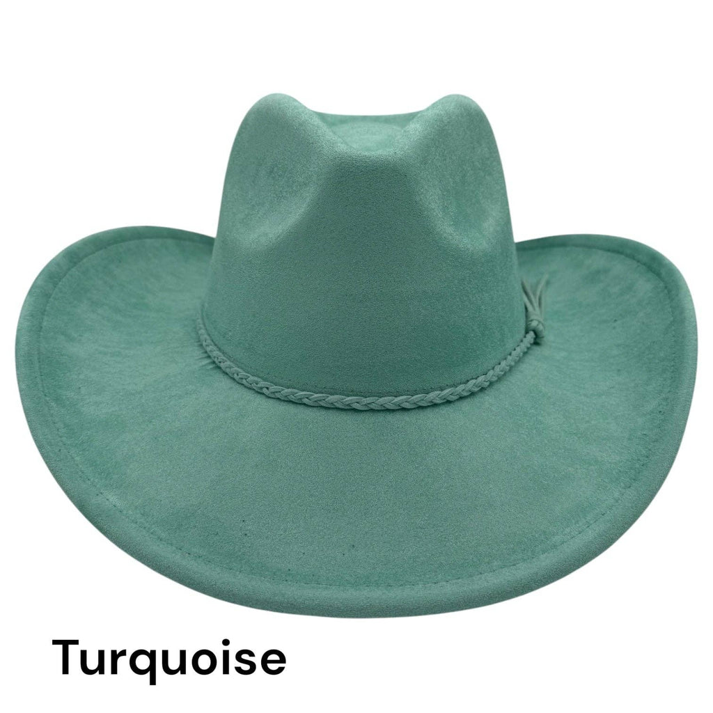 Cowboy Style Vegan Suede Hat for personalization: Dusty Rose
