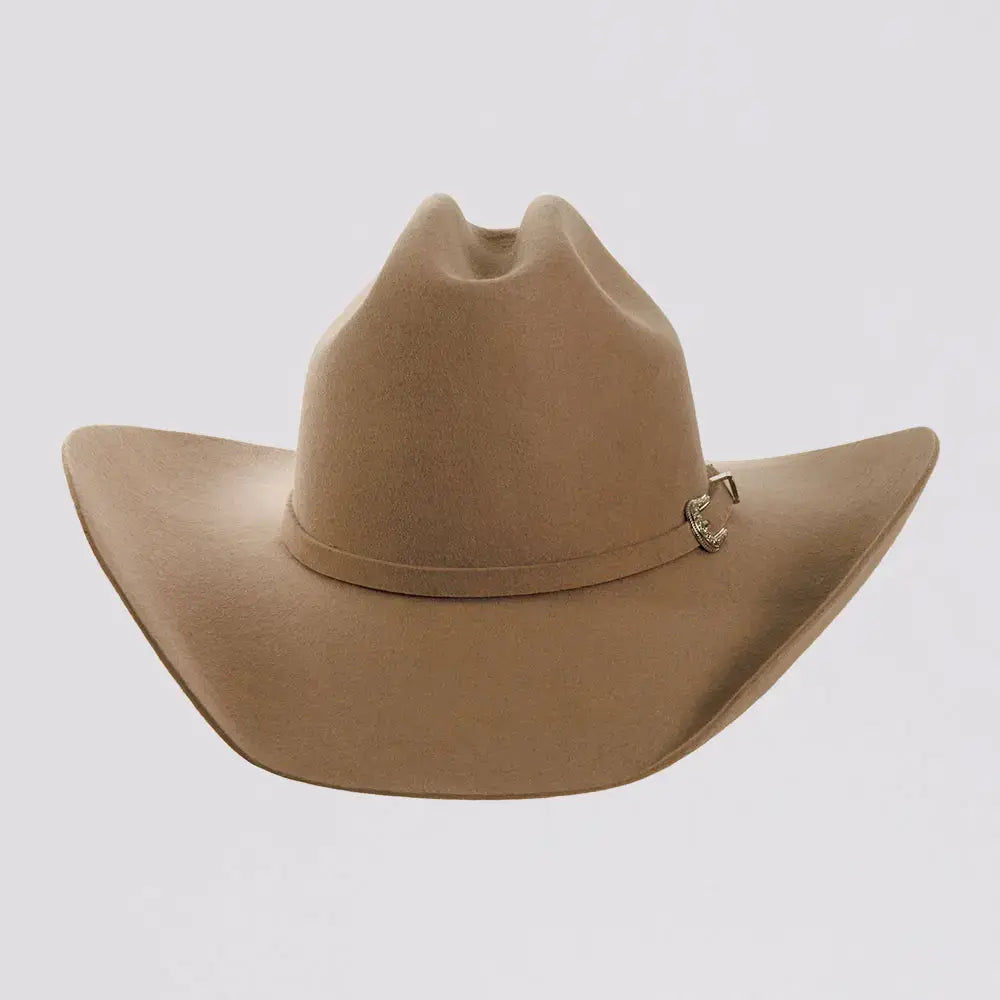100% Wool Felt Western Cowboy Hat - Style Cattleman: White / MD