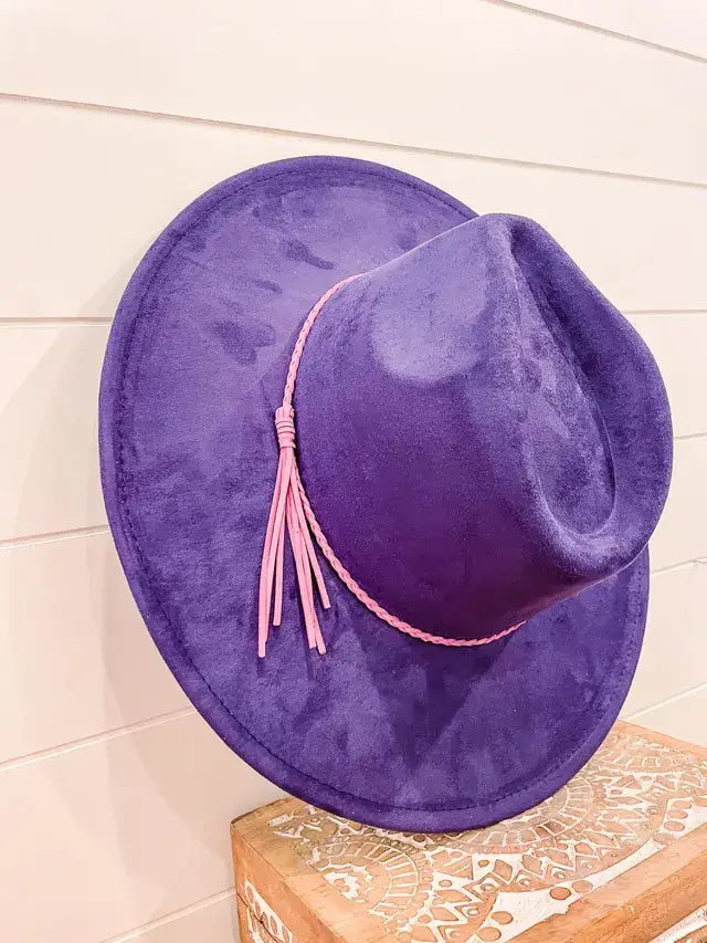 Blank Vegan Suede Hat: Beige