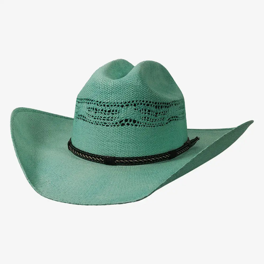 New Western Cowboy Straw Hat- Style American Maverick: Tan / LG