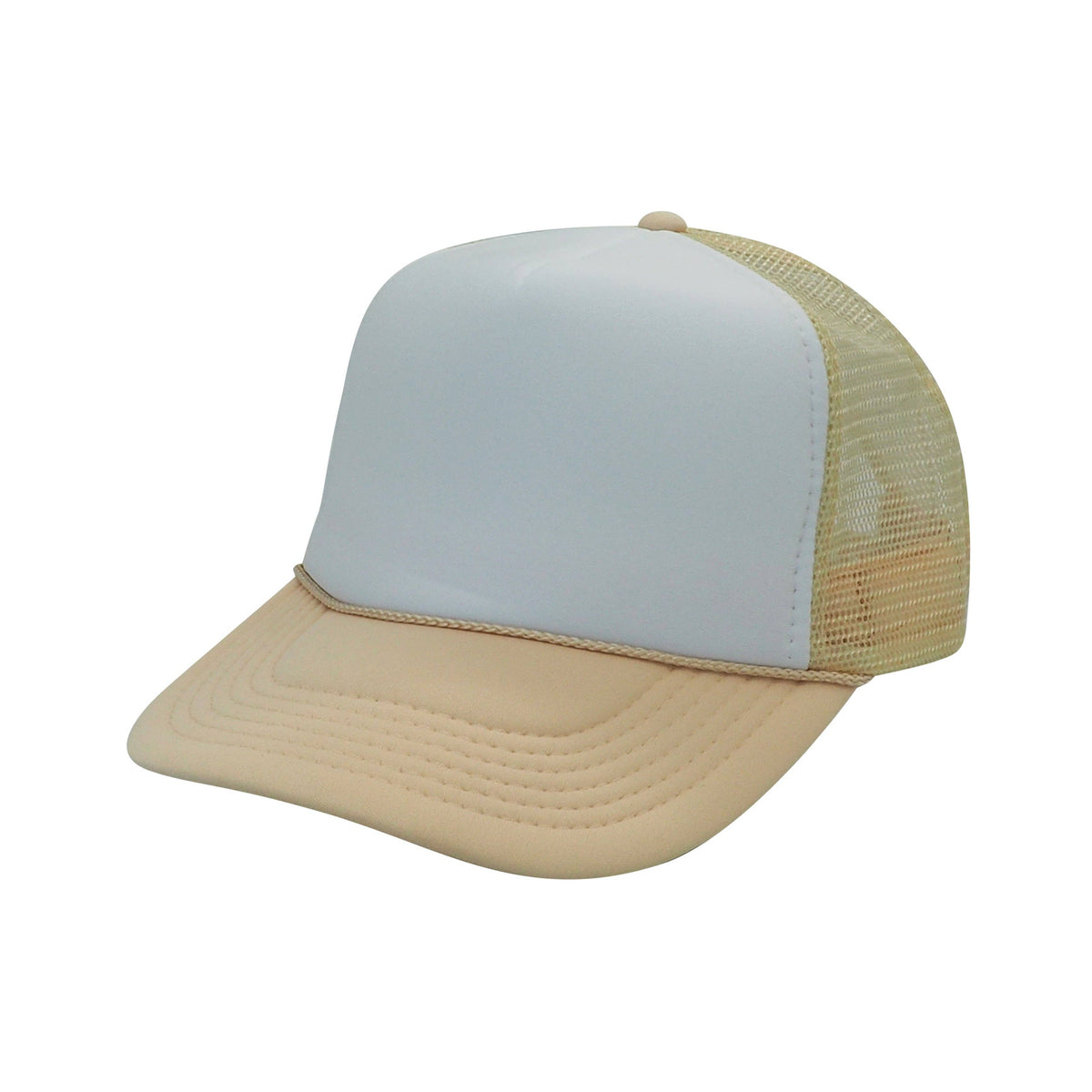 Nissun Classic Trucker Baseball Hats Caps Foam Mesh Blank Solid Two Tone Snapback: Maroon