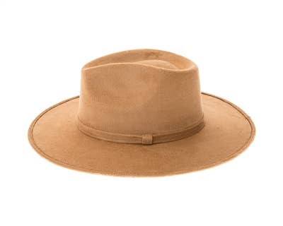 Stiff Brim Rancher Hat - Premium Vegan Suede - 12+ Colors!: Light Taupe