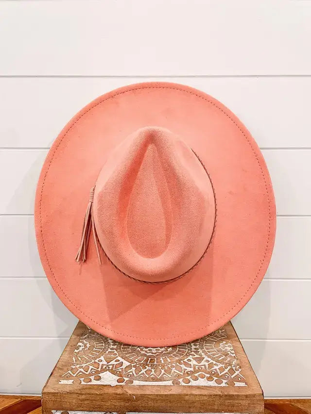 Blank Vegan Suede Hat: Beige