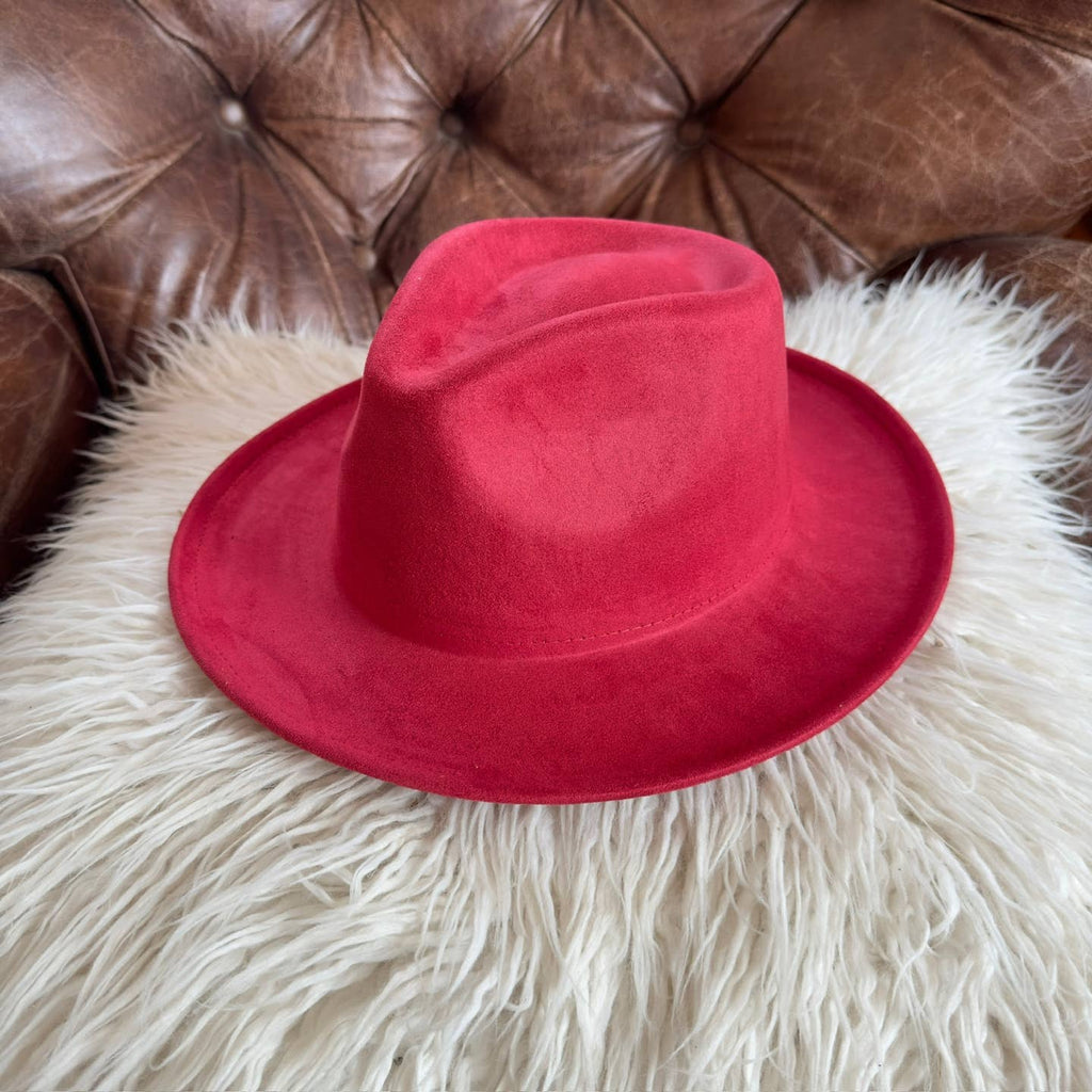 Stiff Short Brim Rancher in Suede Hat: Caramel
