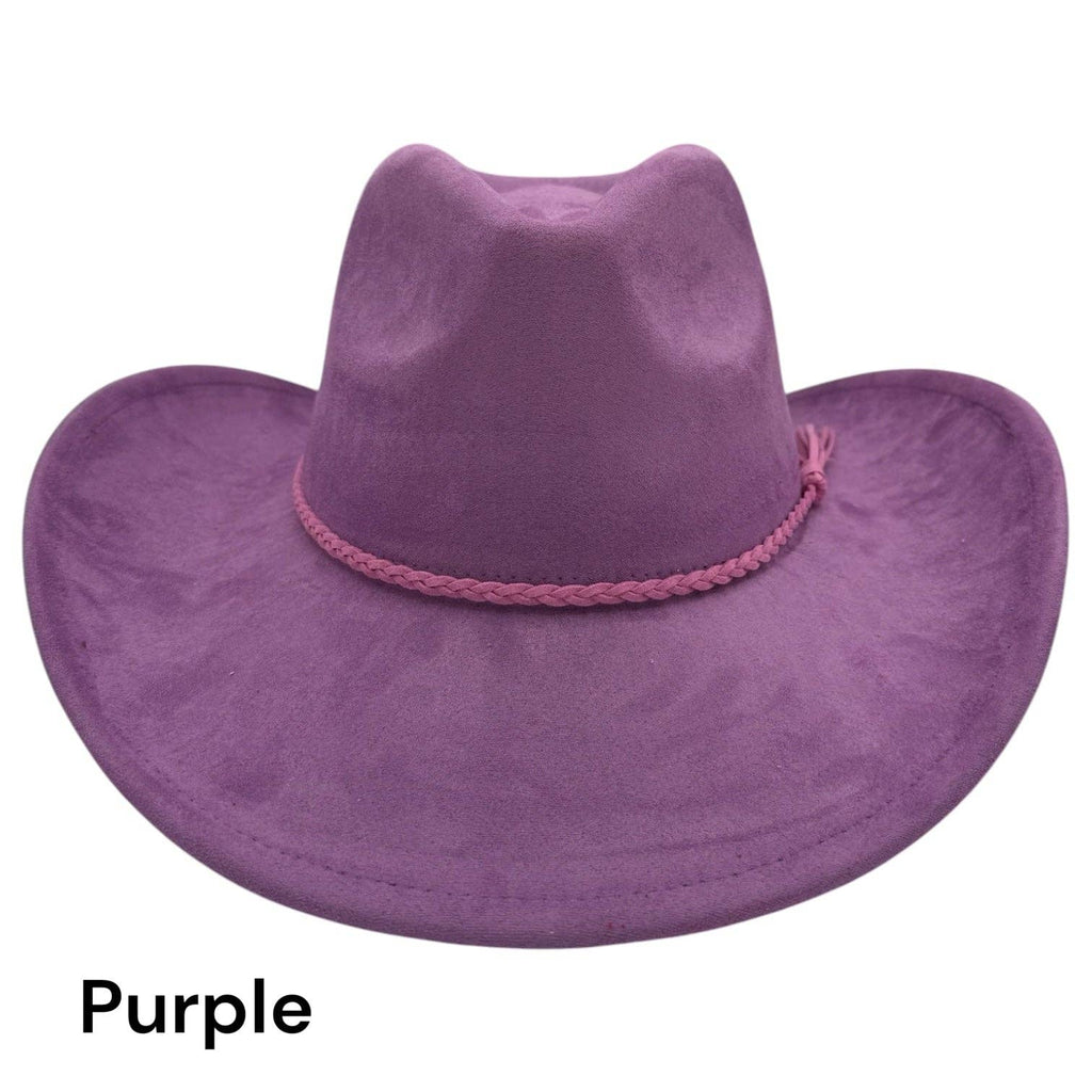 Cowboy Style Vegan Suede Hat for personalization: Sandstone