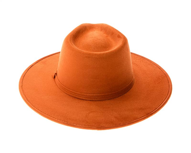 Stiff Brim Rancher Hat - Premium Vegan Suede - 12+ Colors!: Blue-Grey