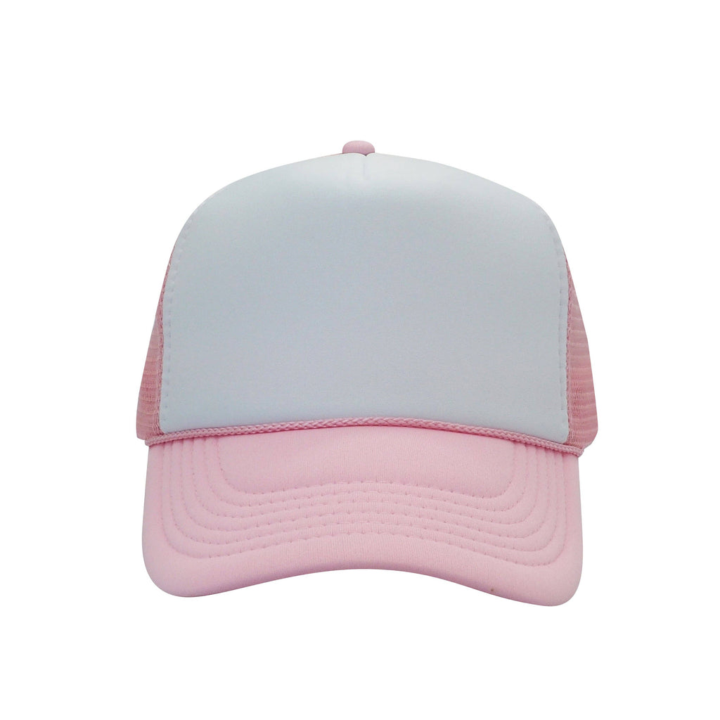 Nissun Classic Trucker Baseball Hats Caps Foam Mesh Blank Solid Two Tone Snapback: Maroon