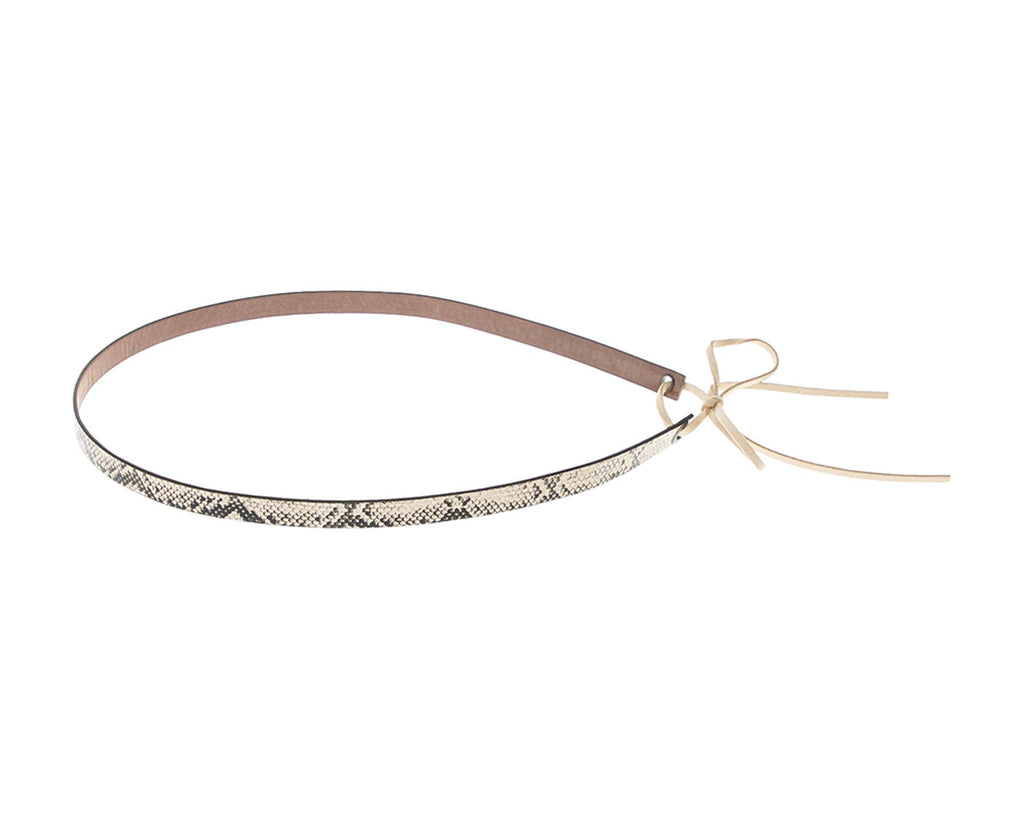 Hat Band - Snake Print Faux Leather - New!: Grey