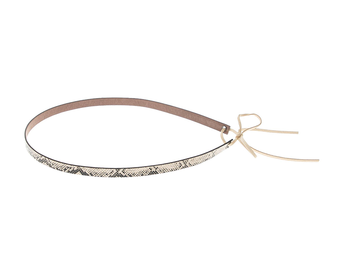 Hat Band - Snake Print Faux Leather - New!: Grey