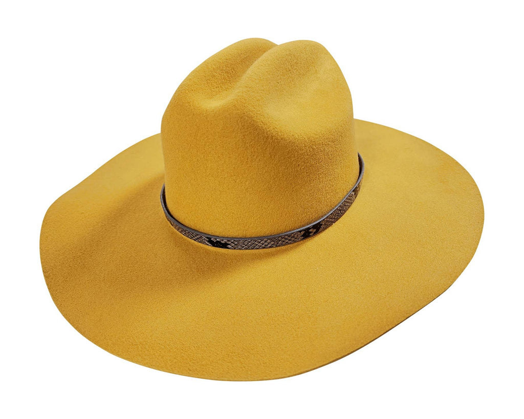 Hat Band - Snake Print Faux Leather - New!: Grey