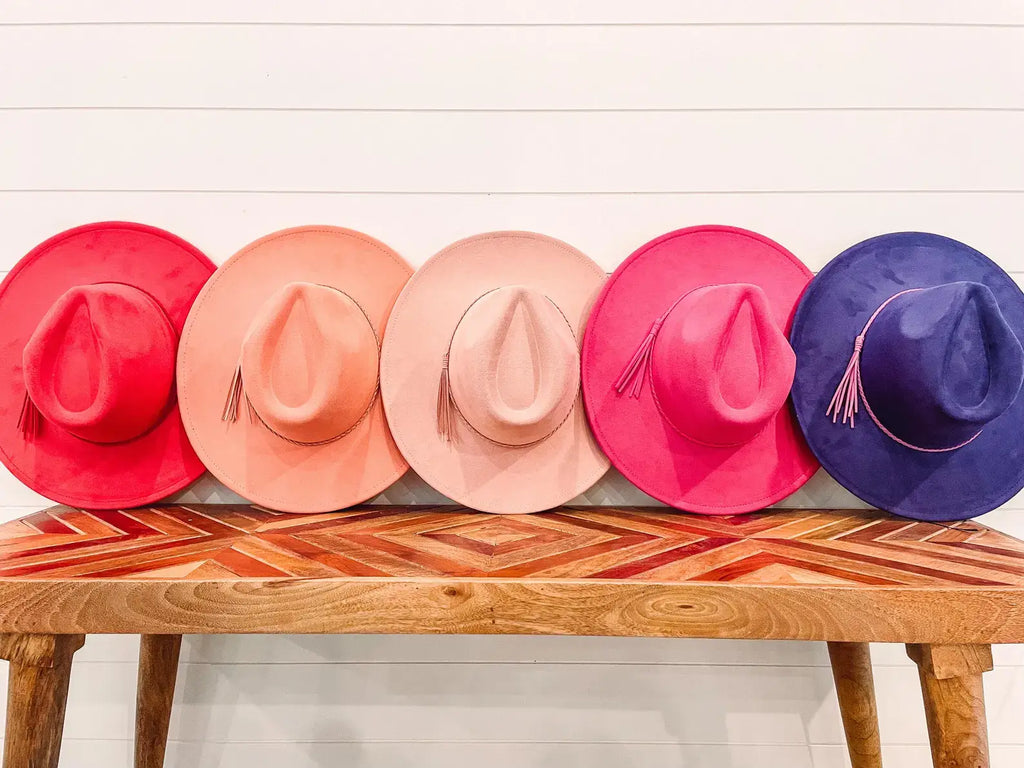 Blank Vegan Suede Hat: Beige