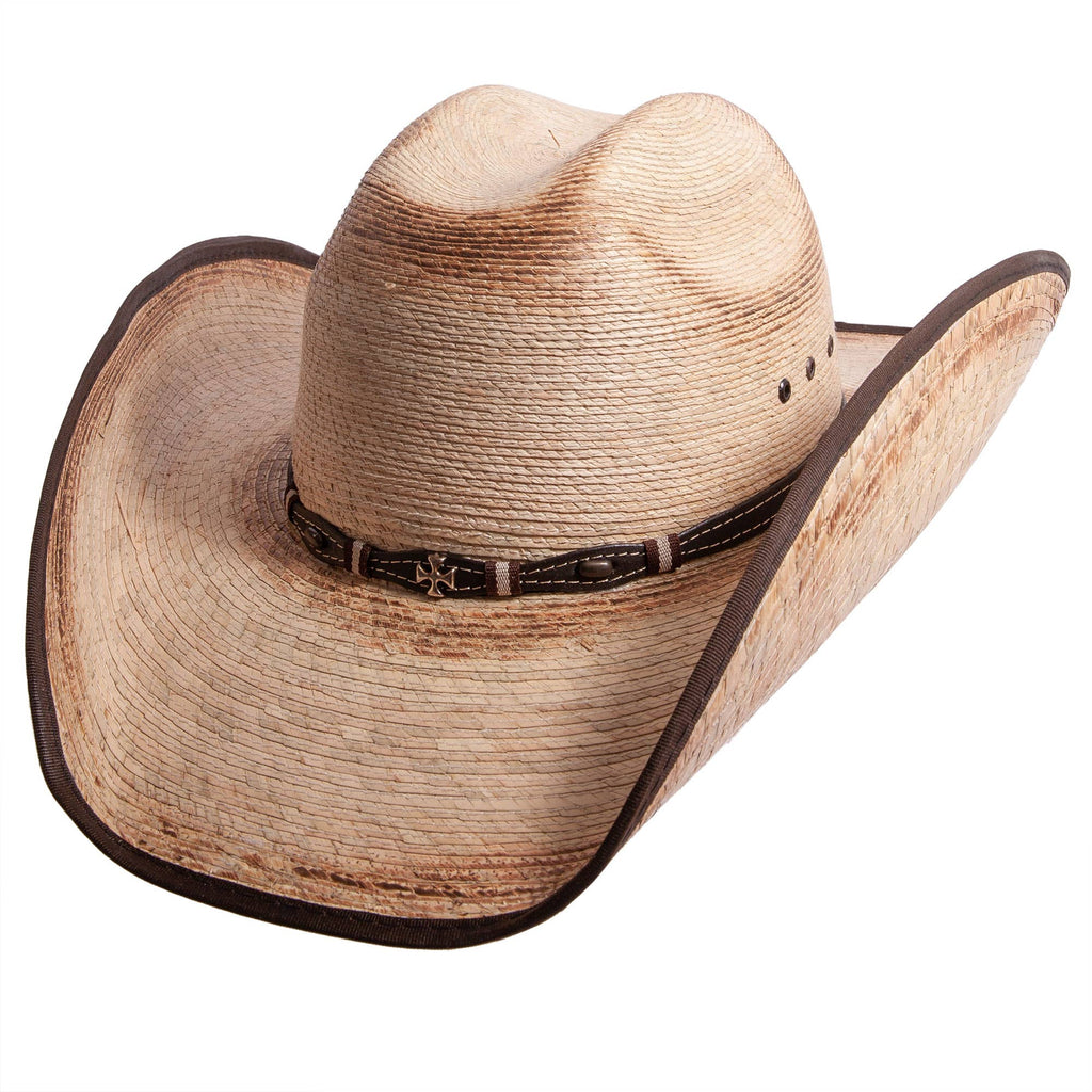 Mexican Palm Cowboy Hat - Style Lucas: Natural / LG
