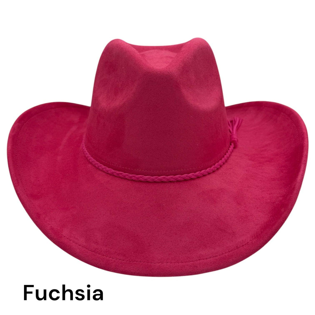 Cowboy Style Vegan Suede Hat for personalization: Dusty Rose