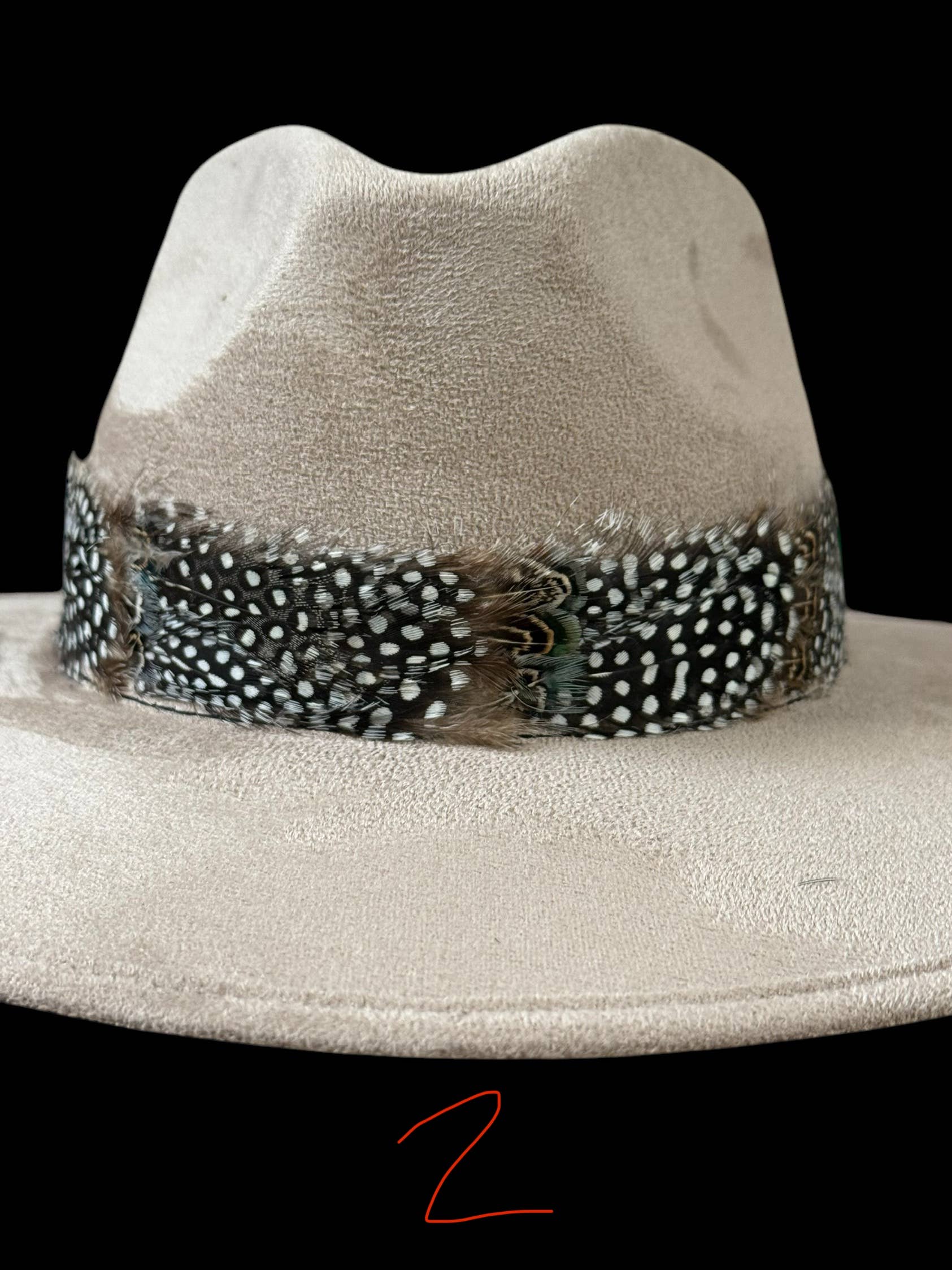 Feather hat band with strap: Feather #6