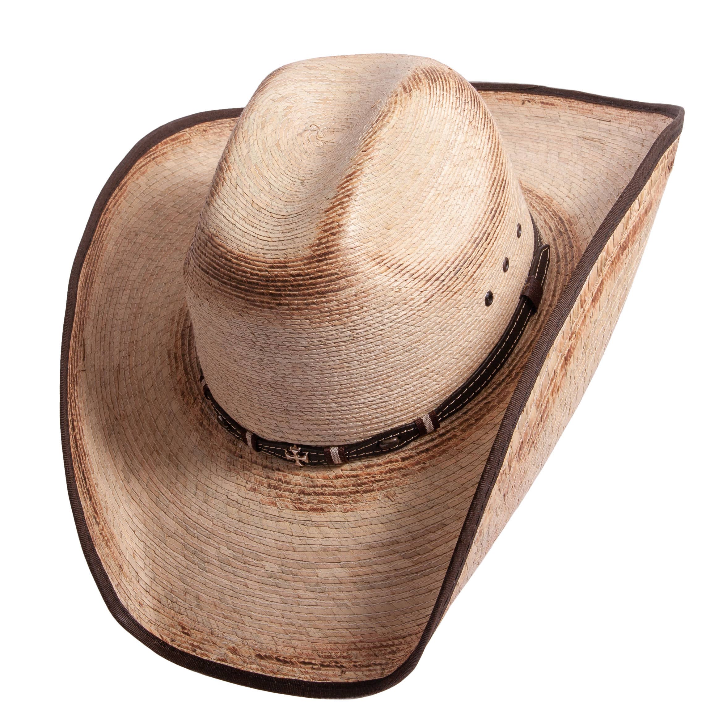 Mexican Palm Cowboy Hat - Style Lucas: Natural / LG