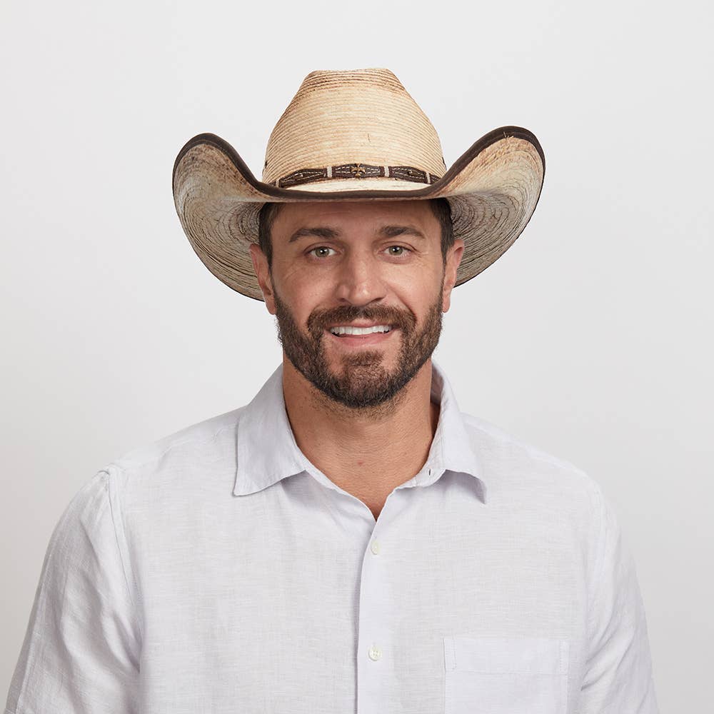 Mexican Palm Cowboy Hat - Style Lucas: Natural / LG