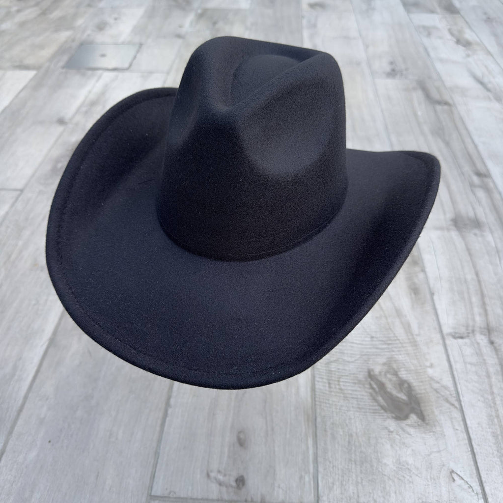 Vegan Felt Cattleman Cowboy Hat – Wide Brim Western Style: Rust