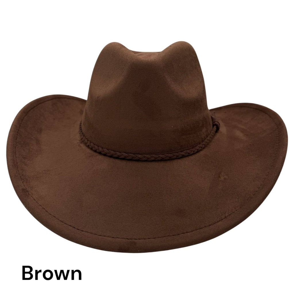 Cowboy Style Vegan Suede Hat for personalization: Dusty Rose