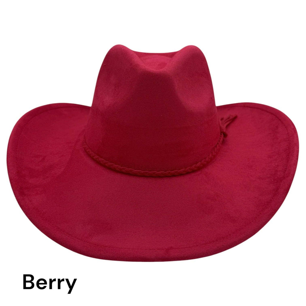 Cowboy Style Vegan Suede Hat for personalization: Sandstone