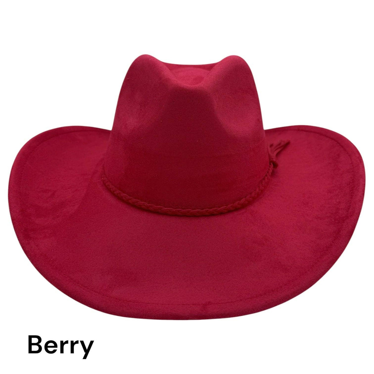 Cowboy Style Vegan Suede Hat for personalization: Tan