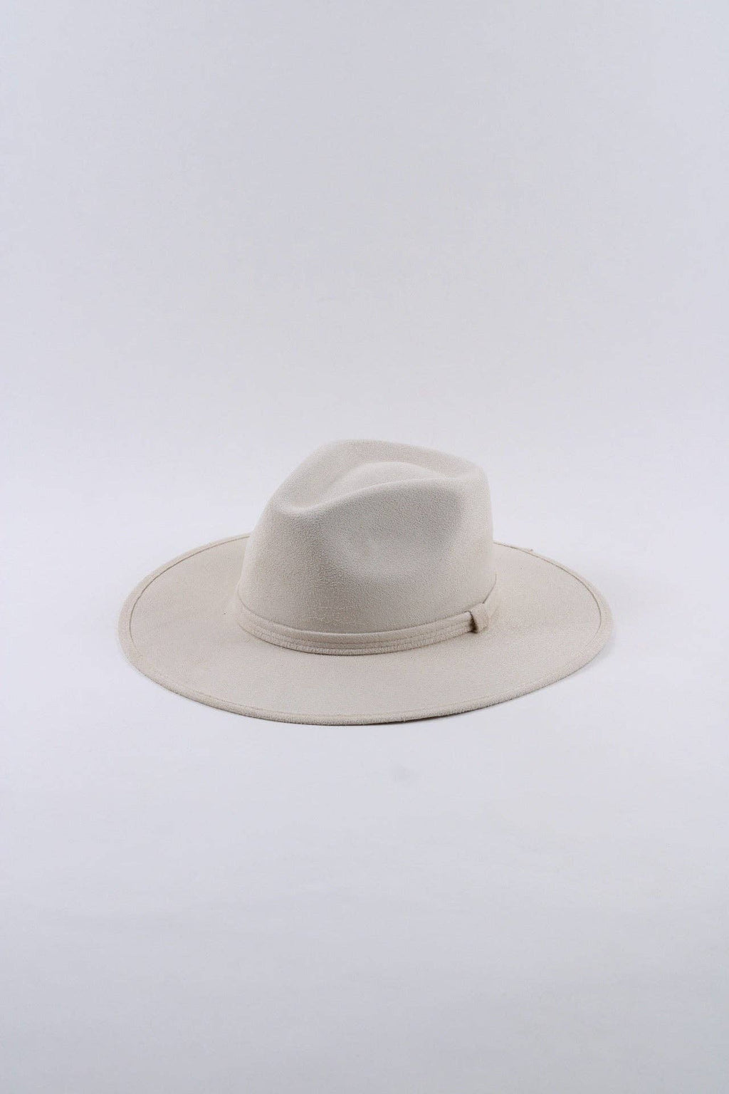 Vegan Suede Rancher Hat - Ivory: Medium
