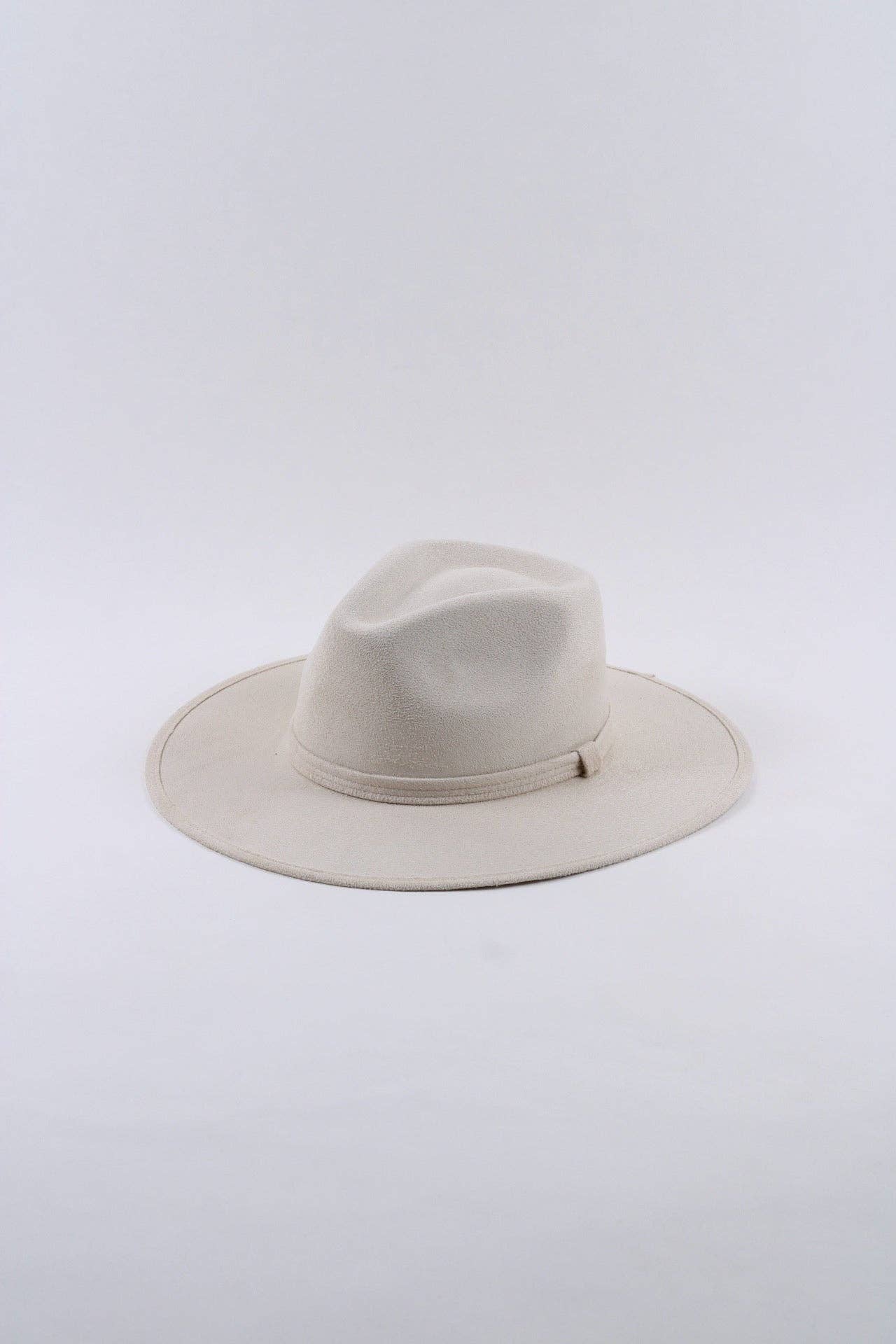 Vegan Suede Rancher Hat - Ivory: Medium